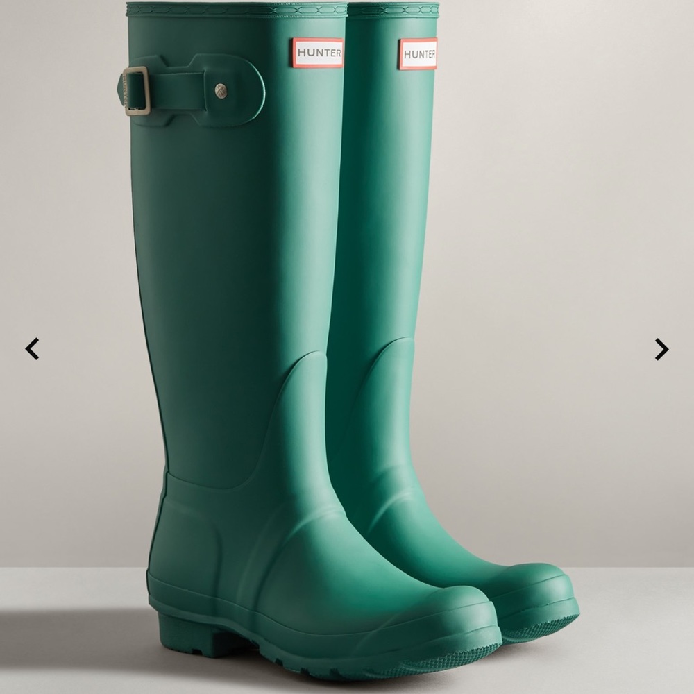 Hunter Rainboots, turquoise, US 9